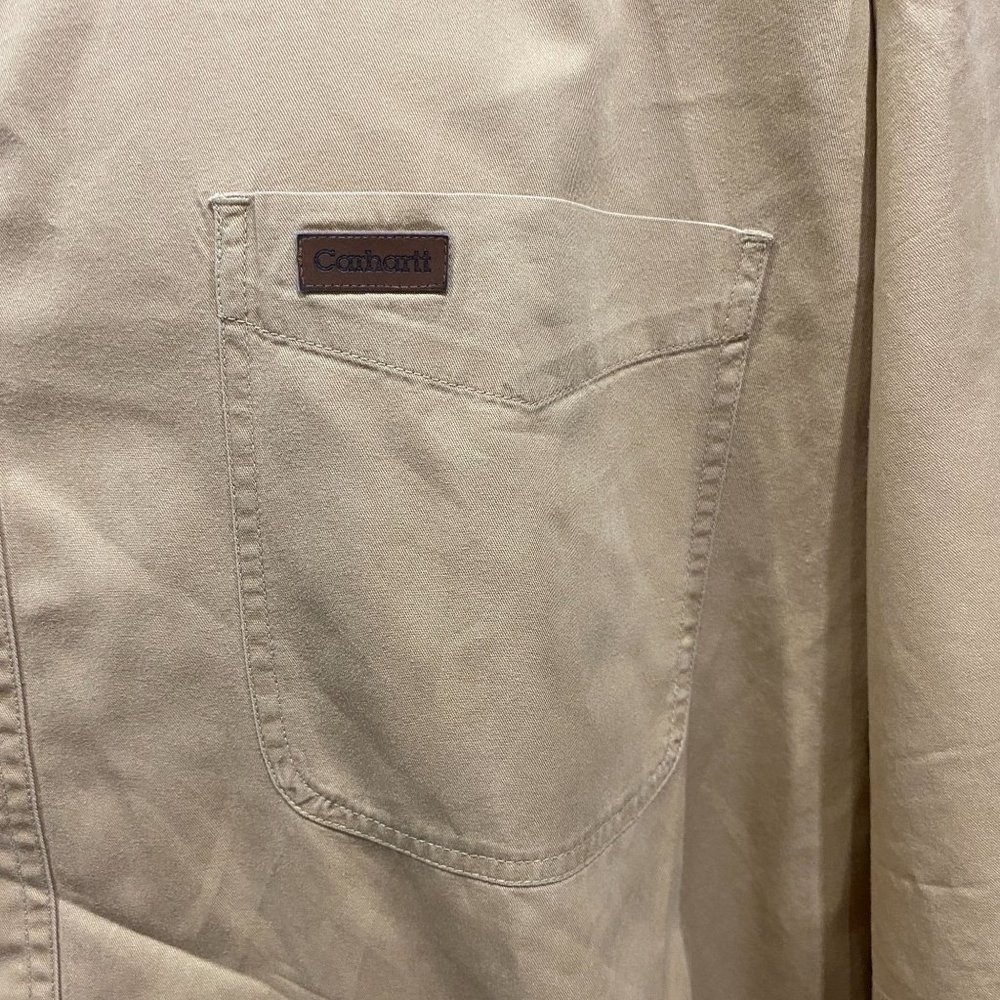 Carhartt Men's Midweight Work Shirt Size 2 XL, XXL, Mustard Yellow, Short Sleeve - Picture 4 of 10